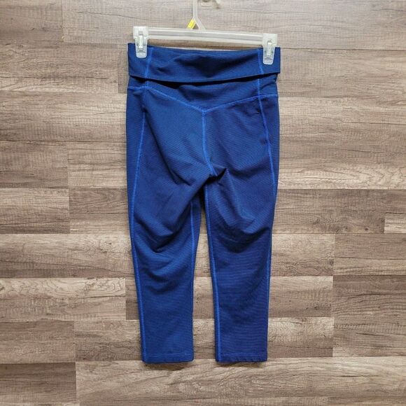 Nike Dri Fit Legend 2.0 Foldover Waistband Capri Pants Leggings Blue Size XS - Picture 3 of 15
